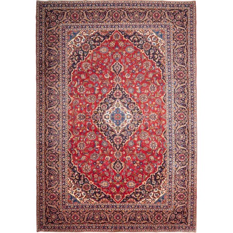 Tappeto Ardakan Persia Medaglione Rosso Blu 250x363 Cm