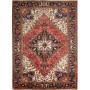 Tappeto Gorawan Persia Geometrico Rosso Nero 206x284 Cm
