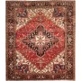 Tappeto Gorawan Persia Geometrico Rosso Nero 240x275 Cm