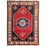 Tappeto Geometrico Rosso Blu 150x206 Cm