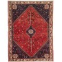 Tappeto Geometrico Rosso Blu Scuro 162x220 Cm