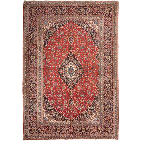 Tappeto Ardakan Persia Medaglione Rosso Blu 247x358 Cm