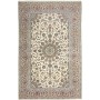 Tappeto Kashan Persia Medaglione Crema Blu 197x305 Cm