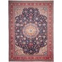 Tappeto Sarough Persia Medaglione Blu Rosso 288x396 Cm