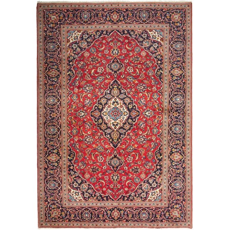 Tappeto Ardakan Persia Medaglione Rosso Blu 240x355 Cm
