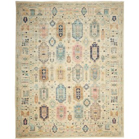 Tappeto Tribal Pakistan Astratto Beige Azzurro 244x311 Cm