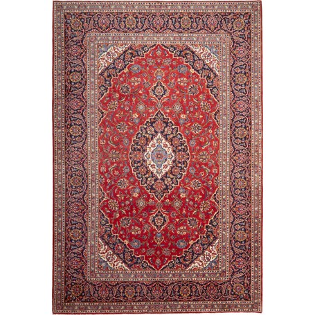 Tappeto Ardakan Persia Medaglione Rosso Blu 200x304 Cm