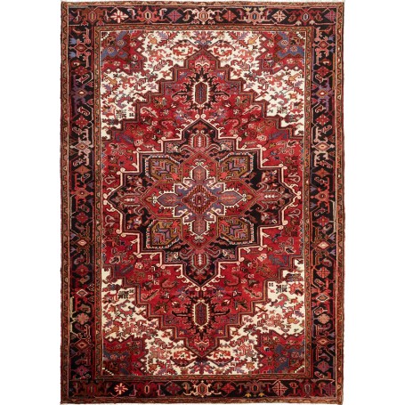 Tappeto Gorawan Persia Medaglione Rosso Crema 210x300 Cm