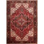 Tappeto Gorawan Persia Medaglione Rosso Crema 210x300 Cm