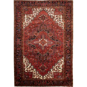 Tappeto Gorawan Persia Geometrico Rosso Mattone Nero 209x307