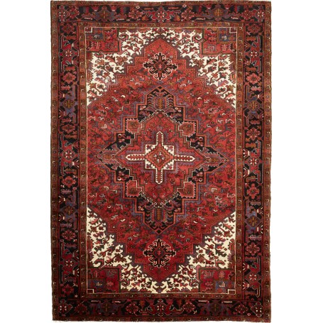 Tappeto Gorawan Persia Geometrico Rosso Mattone Nero 209x307
