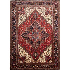 Tappeto Gorawan Persia Geometrico Rosso Crema 207x280 Cm