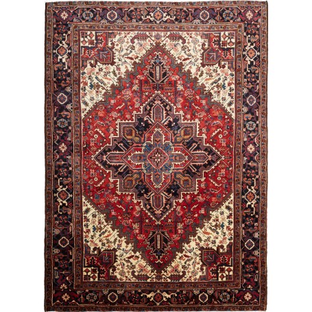 Tappeto Gorawan Persia Geometrico Rosso Crema 207x280 Cm