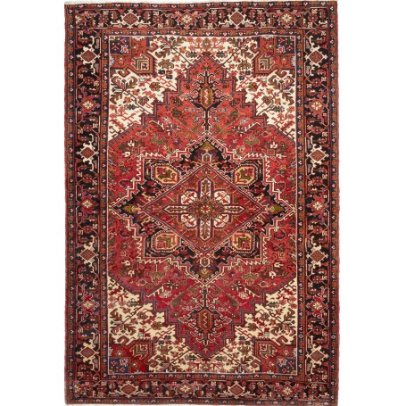 Tappeto Gorawan Persia Medaglione Rosso Beige 206x307 Cm