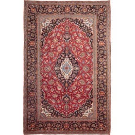Tappeto Ardakan Persia Medaglione Rosso Blu 204x313 Cm