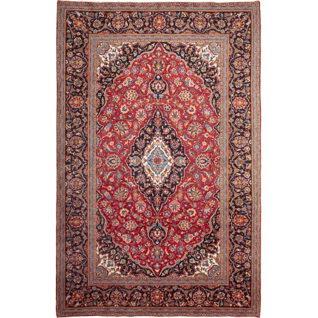 Tappeto Ardakan Persia Medaglione Rosso Blu 204x313 Cm