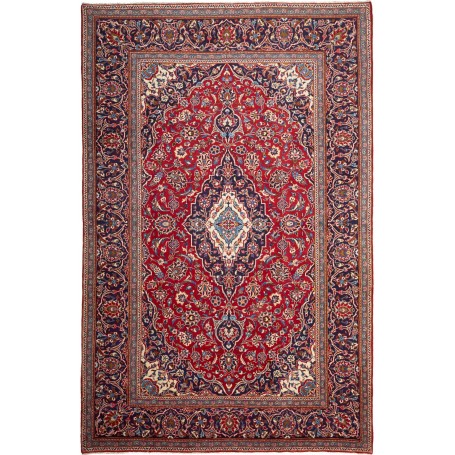 Tappeto Ardakan Persia Medaglione Rosso Blu 202x313 Cm