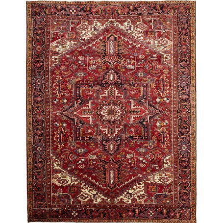 Tappeto Gorawan Persia Geometrico Rosso Avorio 250x328 Cm