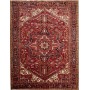 Tappeto Gorawan Persia Geometrico Rosso Avorio 250x328 Cm