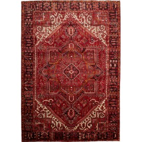 Tappeto Gorawan Persia Geometrico Rosso Crema 246x355 Cm