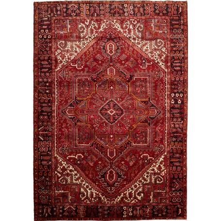 Tappeto Gorawan Persia Geometrico Rosso Crema 246x355 Cm