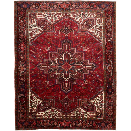 Tappeto Gorawan Persia Medaglione Rosso Crema 252x322 Cm