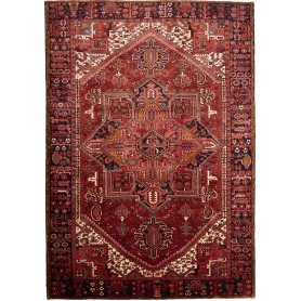 Tappeto Gorawan Persia Geometrico Rosso Blu Scuro 243x347 Cm