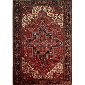 Tappeto Gorawan Persia Geometrico Rosso Blu Scuro 247x348 Cm