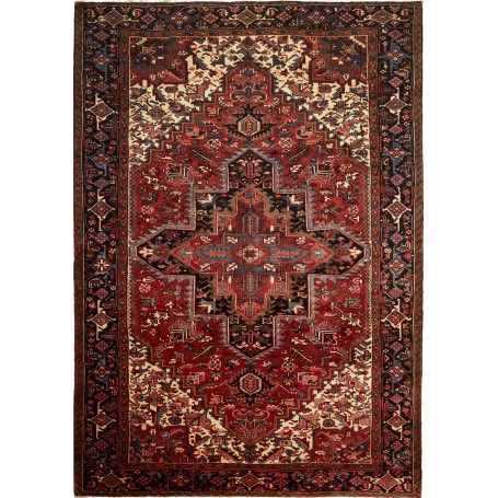Tappeto Gorawan Persia Geometrico Rosso Blu Scuro 247x348 Cm