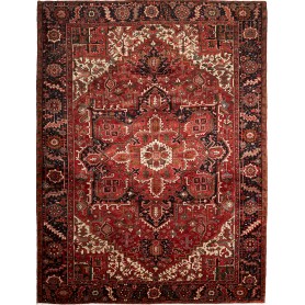 Tappeto Gorawan Persia Geometrico Rosso Blu 270x353 Cm