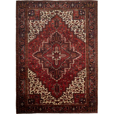 Tappeto Gorawan Persia Medaglione Rosso Crema 244x340 Cm