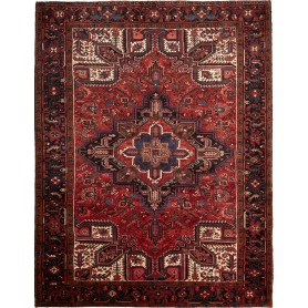 Tappeto Gorawan Persia Geometrico Rosso Blu 256x333 Cm
