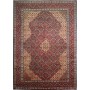Tappeto Sarough Persia Medaglione Rosso Blu 247x350 Cm