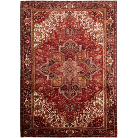 Tappeto Gorawan Persia Geometrico Rosso Avorio 222x311 Cm