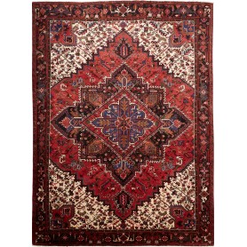 Tappeto Gorawan Persia Geometrico Rosso Nero 250x340 Cm