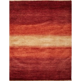 Tappeto Shayan Pakistan Astratto Rosso Beige 206x265 Cm