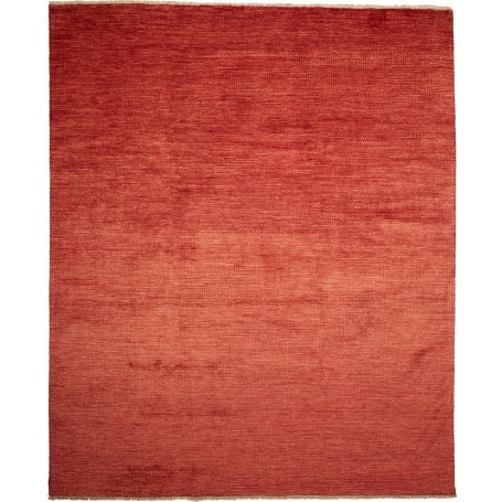 Tappeto Shayan Pakistan Tinta Unita Rosso Terracotta Caldo 1