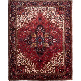 Tappeto Gorawan Persia Medaglione Rosso Crema 248x315 Cm