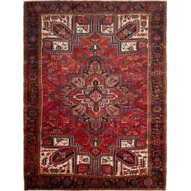 Tappeto Gorawan Persia Geometrico Rosso Nero 250x336 Cm