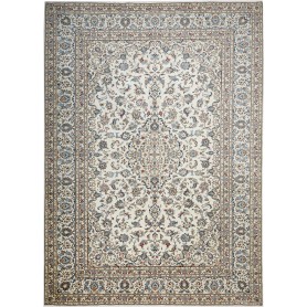 Tappeto Kashan Persia Medaglione Avorio Blu 248x346 Cm