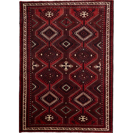 Tappeto Lori Persia Geometrico Rosso Nero 180x254 Cm