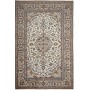 Tappeto Kashan Persia Medaglione Avorio Blu 200x305 Cm