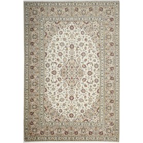 Tappeto Kashan Persia Medaglione Avorio Bordeaux 200x290 Cm