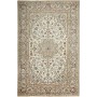 Tappeto Kashan Persia Medaglione Avorio Blu 193x300 Cm