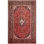 Tappeto Ardakan Persia Medaglione Rosso Blu Scuro 204x316 Cm