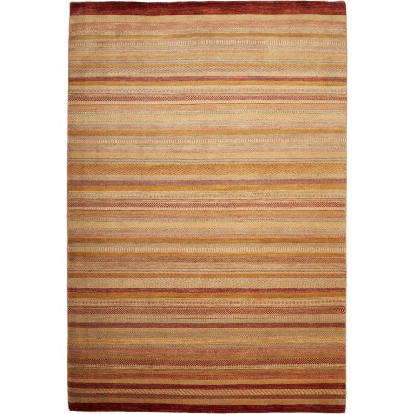 Tappeto Royal Gabbeh Pakistan A Righe Beige Ocra 198x296 Cm