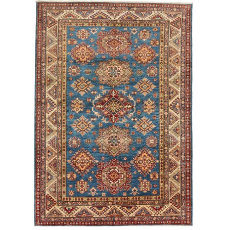 Tappeto Kazak Fine Pakistan Astratto Blu Rosso 170x240 Cm