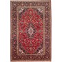 Tappeto Ardakan Persia Medaglione Rosso Blu Crema 197x299 Cm