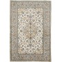 Tappeto Kashan Persia Medaglione Avorio Blu 198x290 Cm