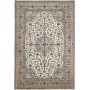 Tappeto Kashan Persia Medaglione Avorio Blu 200x295 Cm